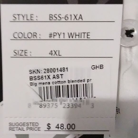 SALE NWT Mens G-Net Button Down Shirt. Size 4XL - Picture 2 of 7